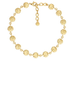 EMMA PILLS Sunkissed Choker in Metallic Gold.