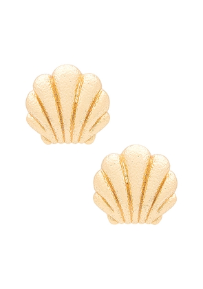 EMMA PILLS Sunkissed Studs in Metallic Gold.