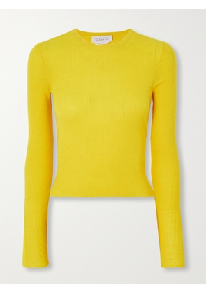 Gabriela Hearst - Kaia Ribbed Merino Wool Top - Yellow - x small,small,medium,large,x large