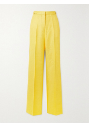 Gabriela Hearst - Vesta Wool, Silk And Linen-blend Straight-leg Pants - Yellow - IT36,IT38,IT40,IT42,IT44,IT46,IT48