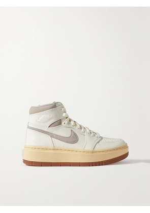 Nike - Air Jordan 1 Elevate High Leather Sneakers - Cream - US5,US5.5,US6,US6.5,US7,US7.5,US8,US8.5,US9,US9.5,US10,US10.5,US11