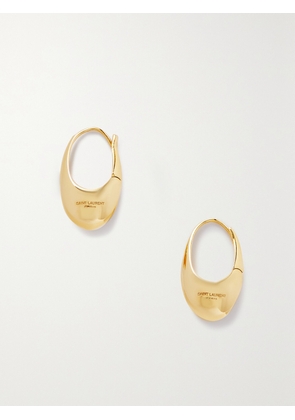 SAINT LAURENT - Arty Gold-tone Hoop Earrings - One size