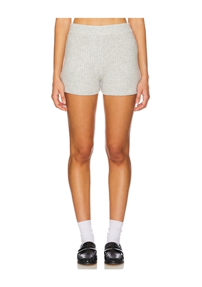 AEXAE Cashmere Cable Knit Short in Light Grey. Size L. Also in M.