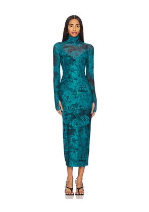 AFRM Shailene Dress in Teal. Size 1X. Also in XXS, XS, S, M, L.