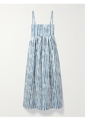 VINCE - Striped Tencel Lyocell-blend Midi Dress - Blue - US0,US2,US4,US6,US8,US10,US12,US14