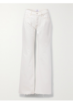 Anine Bing - Hugh Frayed High-rise Straight-leg Jeans - Ivory - 24,25,26,27,28,29,30,31,32
