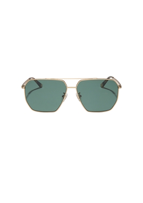 DIFF EYEWEAR Berkely Sunglasses in Metallic Gold.
