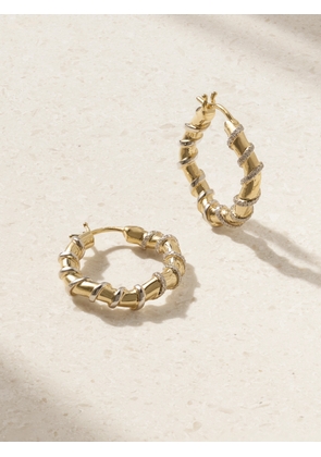 Yvonne Léon - 9-karat Gold Diamond Hoop Earrings - One size