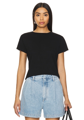 AGOLDE Adine Shrunken Tee in Black. Size M. Also in XS, S, XL.