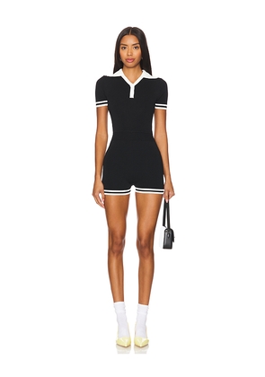 ALL THE WAYS Davina Romper in Black. Size L. Also in XS, S, M.