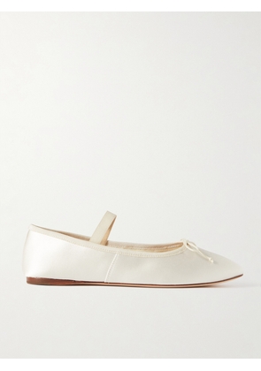 Loeffler Randall - + Net Sustain Leonie Grosgrain-trimmed Satin Ballet Flats - Ivory - US5,US5.5,US6,US6.5,US7,US7.5,US8,US8.5,US9,US9.5,US10,US10.5,US11,US11.5,US12