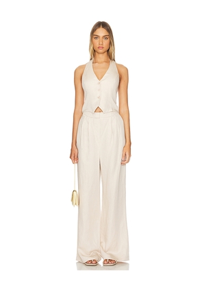 ASTR the Label Tatum Jumpsuit in Beige. Size S. Also in XS.