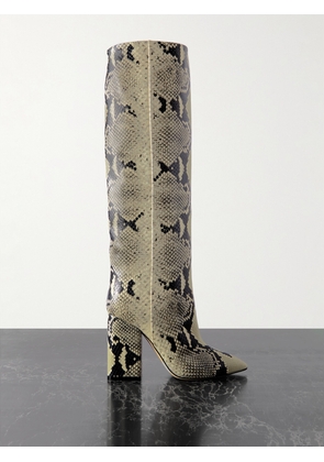 Paris Texas - Anja Snake-effect Leather Knee Boots - Animal print - IT35,IT36,IT36.5,IT37,IT37.5,IT38,IT38.5,IT39,IT39.5,IT40,IT40.5,IT41,IT41.5,IT42