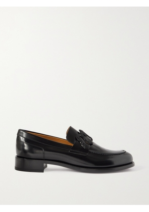 René Caovilla - Morgana Crystal-embellished Leather Loafers - Black - IT36,IT36.5,IT37,IT37.5,IT38,IT38.5,IT39,IT39.5,IT40,IT41,IT42
