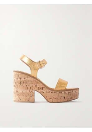 Gabriela Hearst - Sardis Metallic Leather Platform Sandals - Gold - IT35,IT36,IT37,IT37.5,IT38,IT38.5,IT39,IT39.5,IT40,IT40.5,IT41