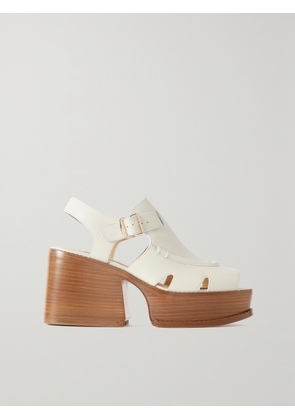 Gabriela Hearst - Laric Leather Platform Sandals - Cream - IT35,IT36,IT36.5,IT37,IT37.5,IT38,IT38.5,IT39,IT39.5,IT40,IT40.5,IT41,IT42