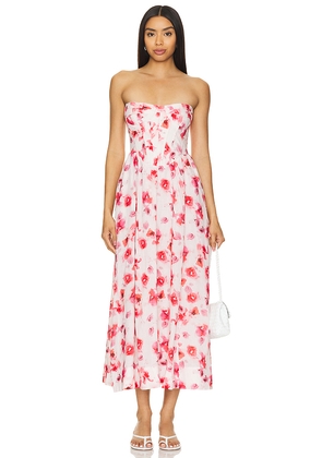 Bardot Lola Midi Dress in Pink. Size 12. Also in 2, 4, 6.