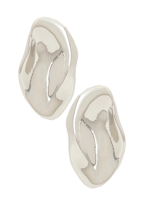 Casa Clara Mahina Earrings in Metallic Silver.