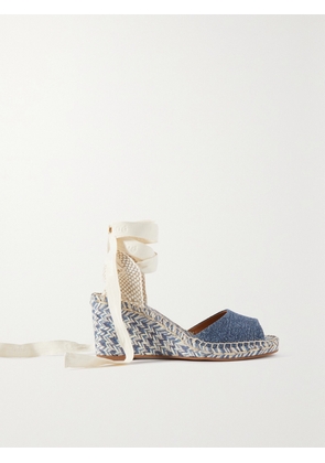 Chloé - + Net Sustain Piia Denim And Canvas Espadrille Wedge Sandals - Blue - IT35,IT36,IT37,IT38,IT39,IT40,IT41