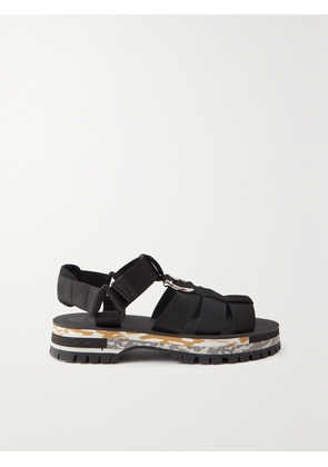 Chloé - + Net Sustain Nikie Embellished Webbing Flatform Sandals - Black - IT35,IT36,IT37,IT38,IT39,IT40,IT41