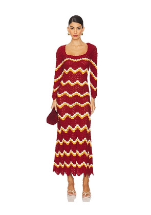ESCVDO Sumac Maxi Dress in Rust. Size M. Also in XS, S.