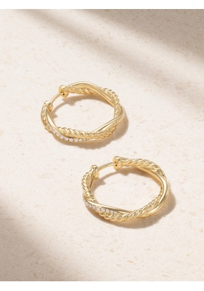 David Yurman - Infinity 18-karat Gold Diamond Earrings - One size