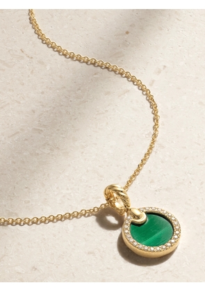 David Yurman - Elements 18-karat Gold, Malachite And Diamond Necklace - One size