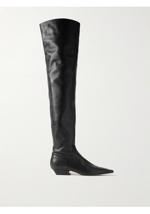 KHAITE - Marfa Leather Over-the-knee Boots - Black - IT36,IT36.5,IT37,IT37.5,IT38,IT38.5,IT39,IT39.5,IT40,IT41