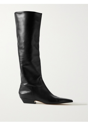 KHAITE - Marfa Leather Knee Boots - Black - IT36,IT36.5,IT37,IT37.5,IT38,IT38.5,IT39,IT39.5,IT40,IT40.5,IT41