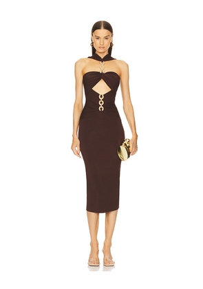 Cult Gaia Cristos Dress in Brown. Size L. Also in XL, XS.