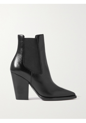 SAINT LAURENT - Theo Leather Ankle Boots - Black - IT34,IT34.5,IT35,IT35.5,IT36,IT36.5,IT37,IT37.5,IT38,IT38.5,IT39,IT39.5,IT40,IT40.5,IT41,IT41.5,IT42