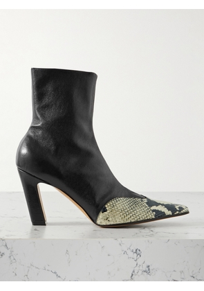 KHAITE - Nevada Leather Ankle Boots - Black - IT36,IT36.5,IT37,IT37.5,IT38,IT38.5,IT39,IT39.5,IT40,IT40.5,IT41