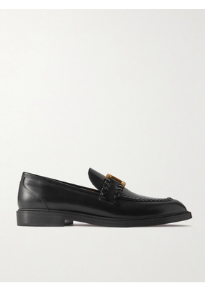Chloé - Marcie Embellished Leather Loafers - Black - IT35,IT36,IT36.5,IT37,IT37.5,IT38,IT38.5,IT39,IT39.5,IT40,IT40.5,IT41