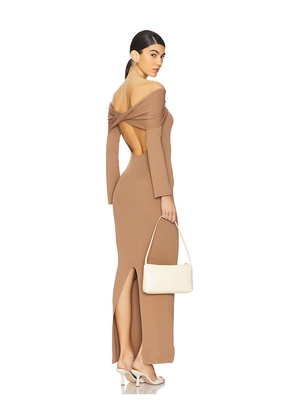 ALL THE WAYS Georgia Sweater Dress in Brown. Size L. Also in S.