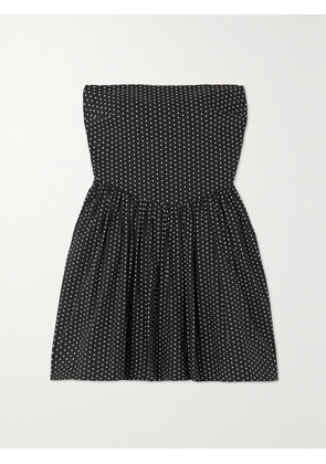 MOLLY GODDARD - Hannah Strapless Polka-dot Cotton-poplin Mini Dress - Black - UK 6,UK 8,UK 10,UK 12,UK 14