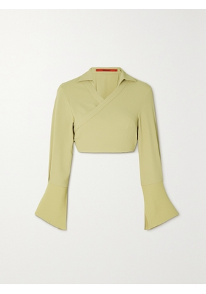 THEBE MAGUGU - Cropped Crepe Shirt - Off-white - x small,small,medium,large