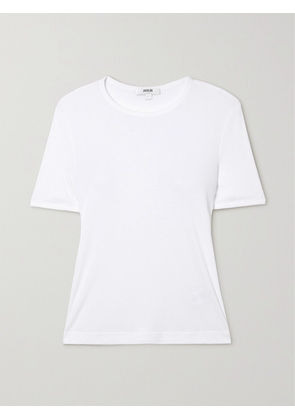 AGOLDE - Abbie Ribbed Stretch-jersey T-shirt - White - x small,small,medium,large,x large