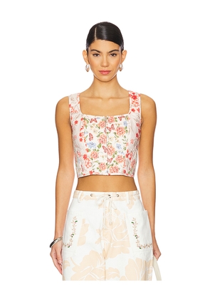 Agua Bendita x REVOLVE Connie Tank Top in Beige. Size L. Also in S, M, XXL.