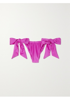 Faithfull - Costa Bow-detailed Stretch-econyl® Bikini Briefs - Pink - x small,small,medium,large,x large,xx large