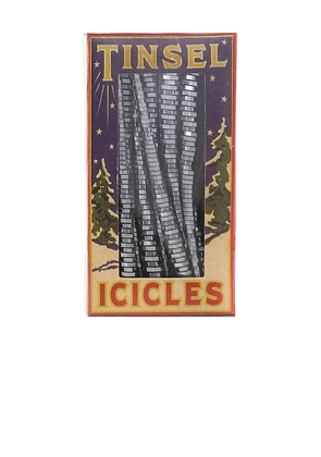 Cody Foster & Co Tinsel Icicles in Metallic Silver.