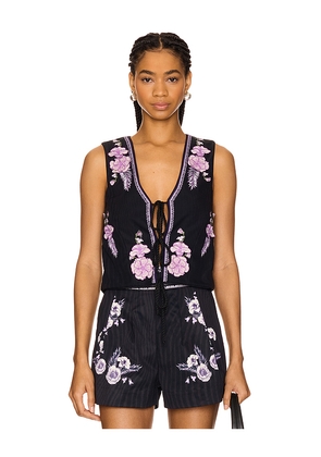 Agua Bendita x REVOLVE Claudette Vest in Black. Size L. Also in S, M, XL.