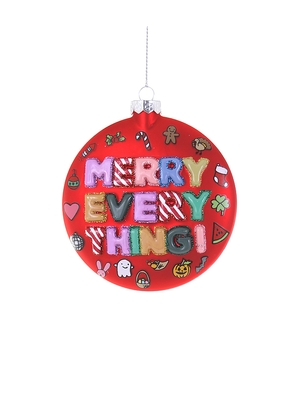 Cody Foster & Co Merry Everything Ornament in Red.