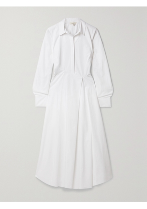 LAFAYETTE 148 - Draped Cotton-poplin Midi Shirt Dress - White - US0,US2,US4,US6,US8,US10,US12,US14