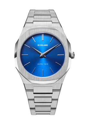 D1 Milano Geo Ultra Thin Bracelet 40mm Watch in Metallic Silver.