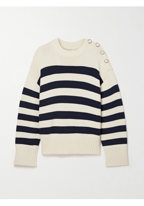 LAFAYETTE 148 - Striped Wool And Cotton-blend Sweater - Cream - xx small,x small,small,medium,large,x large
