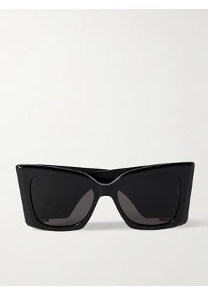 SAINT LAURENT EYEWEAR - Blaze Oversized Cat-eye Acetate Sunglasses - Black - One size