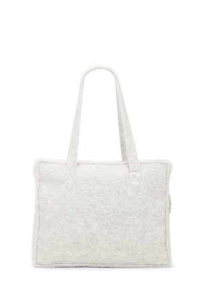 Aya Muse Atlas Mini Cashmere Duffle Bag in Grey.