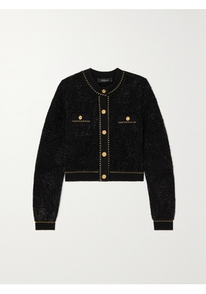Versace - Metallic Wool-blend Bouclé Cardigan - Black - IT36,IT38,IT40,IT42,IT44,IT46
