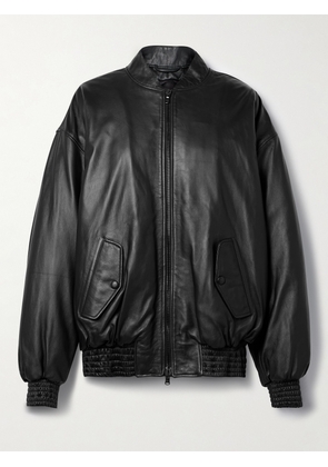 WARDROBE.NYC - Leather Bomber Jacket - Black - xx small,x small,small,medium,large,x large