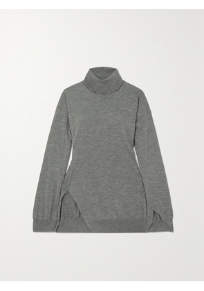 The Row - Nomi Cutaway Cashmere Turtleneck Sweater - Gray - x small,small,medium,large,x large